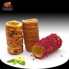 Citrus (Narancsos-fahéjas, Málnás, Möggyes) - 3 db különböző ízű kürtőskalács